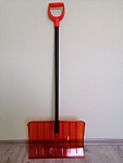Лопата снеговая CARBOLUX ПК-2 поликарбонатная оранжевая 37,5*52см, черный алюм. черенок (о)