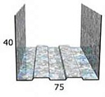 Профиль перегородочный направляющий ПрН 75х40 0,45мм GL (Цена за пог.м.) 12 шт/уп