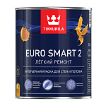 Краска EURO SMART-2  для стен и потолков гл/мат., 0,9 л TIKKURILA 