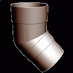 Колено трубы водосточной ПВХ d85мм, 45°, шоколад /Дёке/Премиум