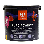 Краска EURO POWER-7 моющаяся для стен и потолков мат. база С, 2,7л TIKKURILA
