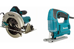 Набор:Лобзик Makita 4329, 450Вт + Дисковая пила Makita HS7601, 1200Вт