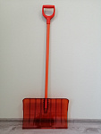 Лопата снеговая CARBOLUX ПК-2 поликарбонатная оранжевая 37,5*52см, оранжевый алюм. черенок (о)