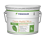 Краска "OASIS HALL&OFFICE" для стен и потолков устойчивая к мытью, 9л FINNCOLOR
