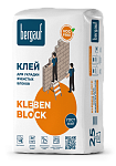 Клей для блоков Bergauf Kleben Block Winter морозостойкий  (25 кг.) (1п - 56шт.)