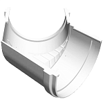 Угол желоба внешний/внутренний 120мм, 135°, пломбир /Дёке/Премиум