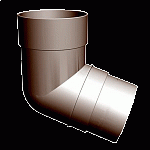 Колено трубы водосточной ПВХ d85мм, 72°, шоколад /Дёке/Премиум