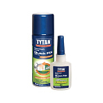 Клей двухкомпонентный цианакрилатный для МДФ TYTAN Professional прозрачный, 200мл/50г  (62925Р) 