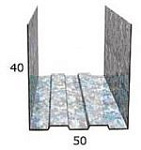 Профиль перегородочный направляющий ПрН 50х40 0,45ммGL (Цена за пог.м.) 18 шт/уп