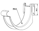 Крюк короткий 125мм RAL9005, GL