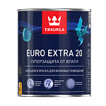 Краска EURO EXTRA-20 моющаяся для влаж. помещений п/мат. база С, 0.9л TIKKURILA