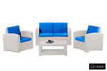 Комплект мебели Rattan Premium 4, серый(2 кресла +2х местный диван + 1 столик)