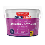 Краска ВД акрил. SUPERPRICE ДЛЯ СТЕН И ПОТОЛКОВ 23 кг Профилюкс